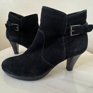 Blondo Isla Ankle Booties, pleaseAquaProtect Black Suede, Size 7.5